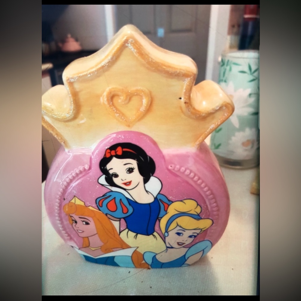 Disney Princess Pink Ceramic Crown bank